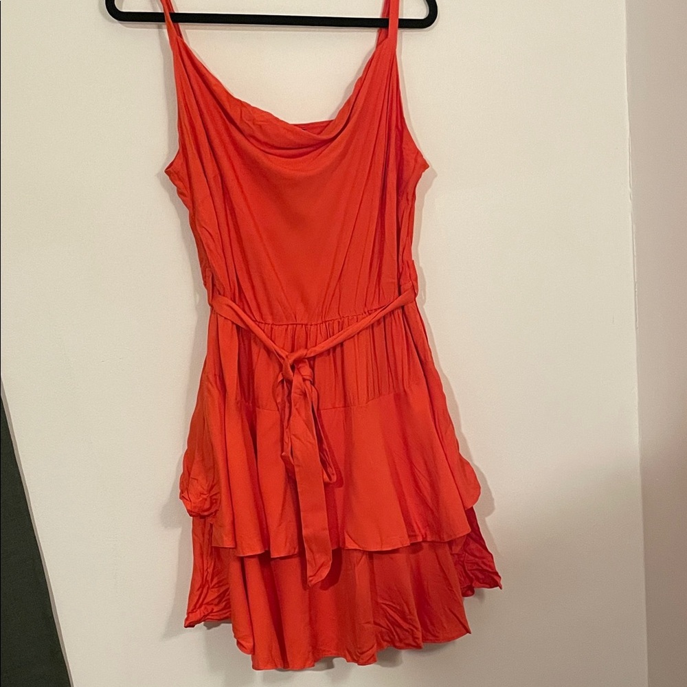 City Chic Vibrant Orange Mini Dress